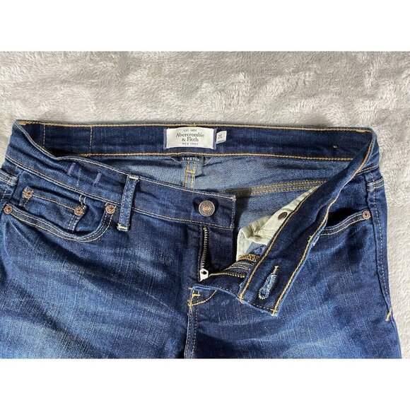Abercrombie & Fitch Emma Low Rise Jeans Stretch Dark Wash Bootcut Size 2L - Picture 9 of 16